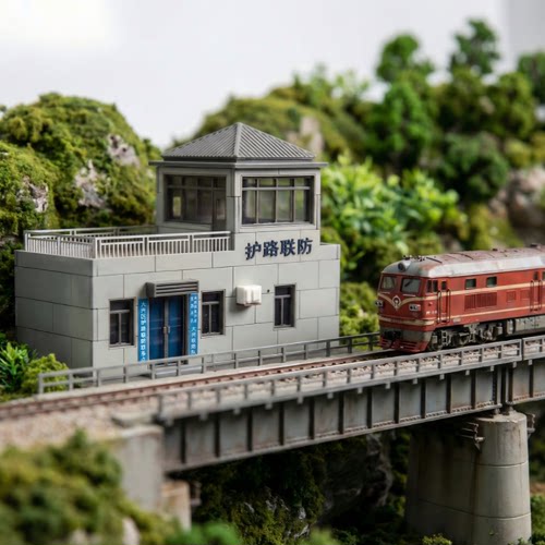 HO比例仿真铁道桥梁建筑模型