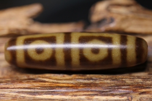 台高油上肯牙黄地门四眼天珠