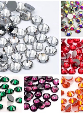 ss4 1.5mm裸钻玻璃平底钻1440颗指甲钻diy配饰美甲钻贴钻大王扇钻