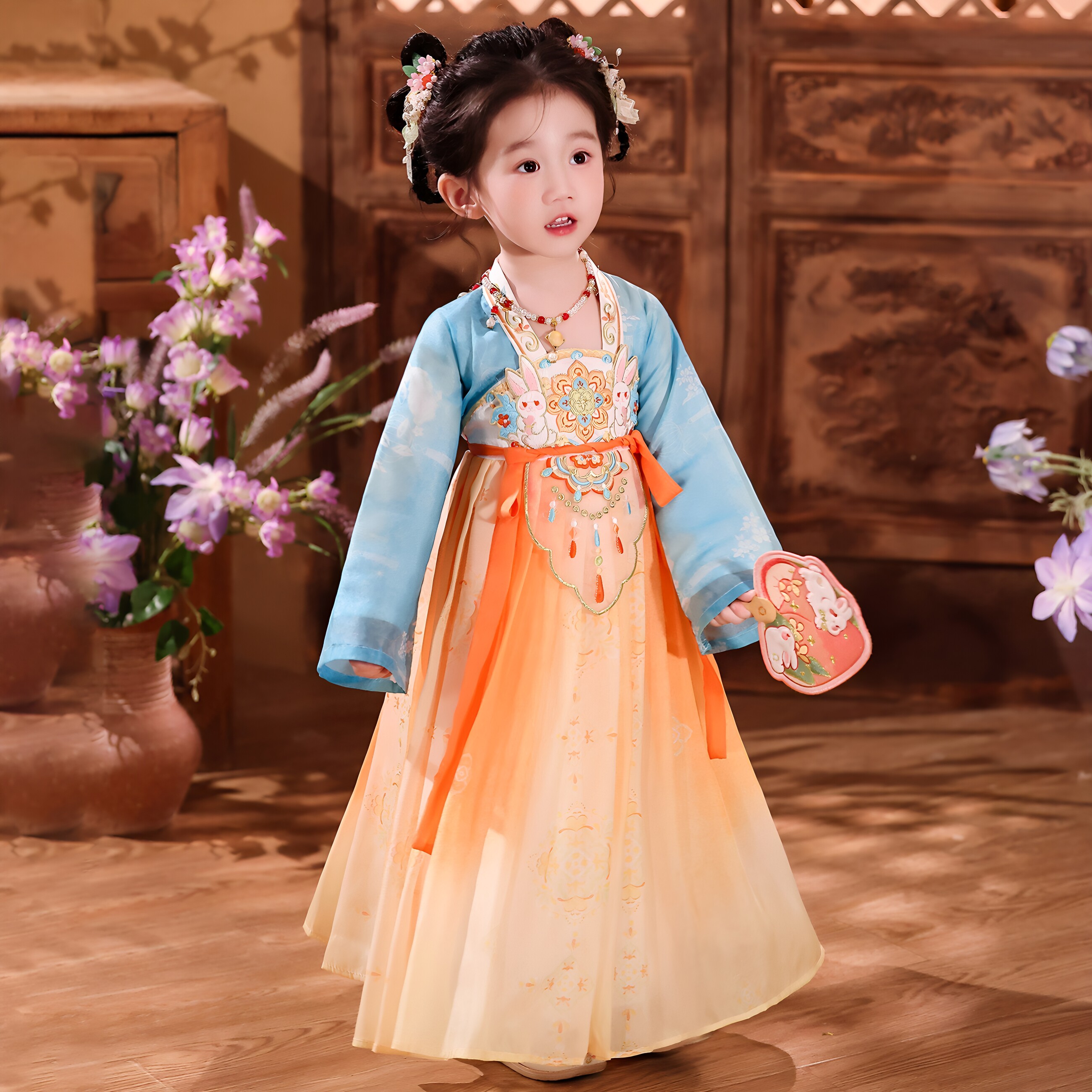 汉服裙女童2026秋季新款连衣裙唐装古装裙子服饰六一儿童节