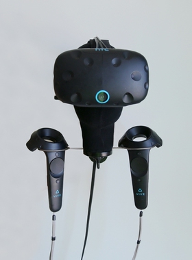 VR眼镜头盔支架手柄收纳壁挂HTCVIVE头显展示Quest3头模VisionPro