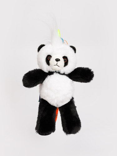 熊猫理想国朋克风创意熊猫毛绒公仔挂件钥匙扣潮玩包挂件配饰礼物