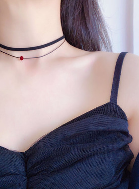 choker撞色暗黑项圈脖子饰品颈带