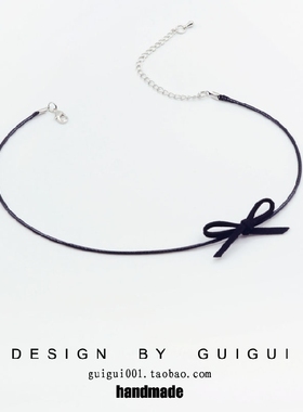 蝴蝶结项链女潮项圈锁骨ins