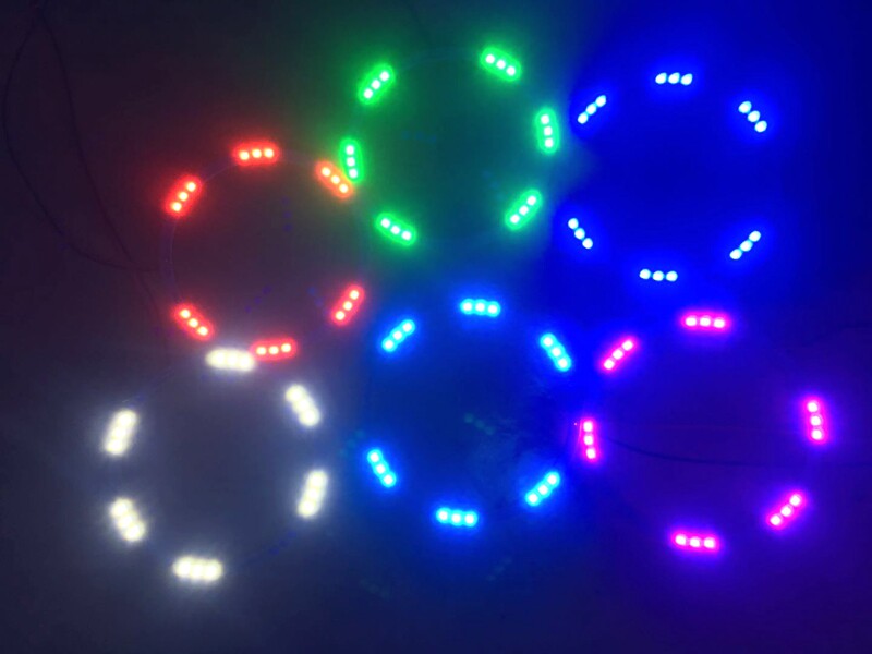 3寸双光透镜遮光罩卡宴罩路虎罩海5LED专用双天使眼装饰罩天使眼