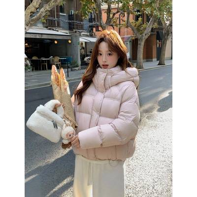 超软泡芙羽绒服女短款冬季2025新款加厚90白鸭绒面包服爆款外套潮