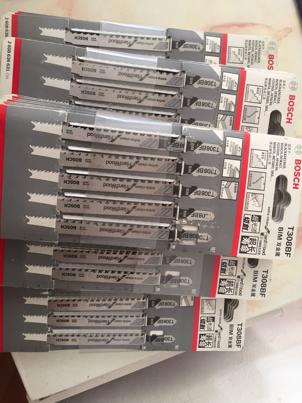 原装正品博世bosch双金属曲线锯条片切刀t308bf库存特价瑞士进口