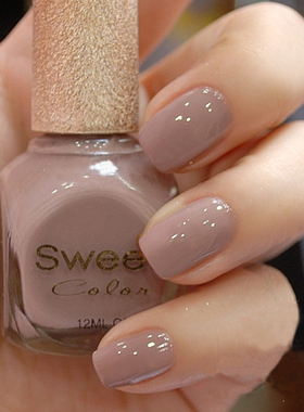 sweet color指甲油无毒 韩国快干持久不掉色奶奶灰色酒红绿色裸色