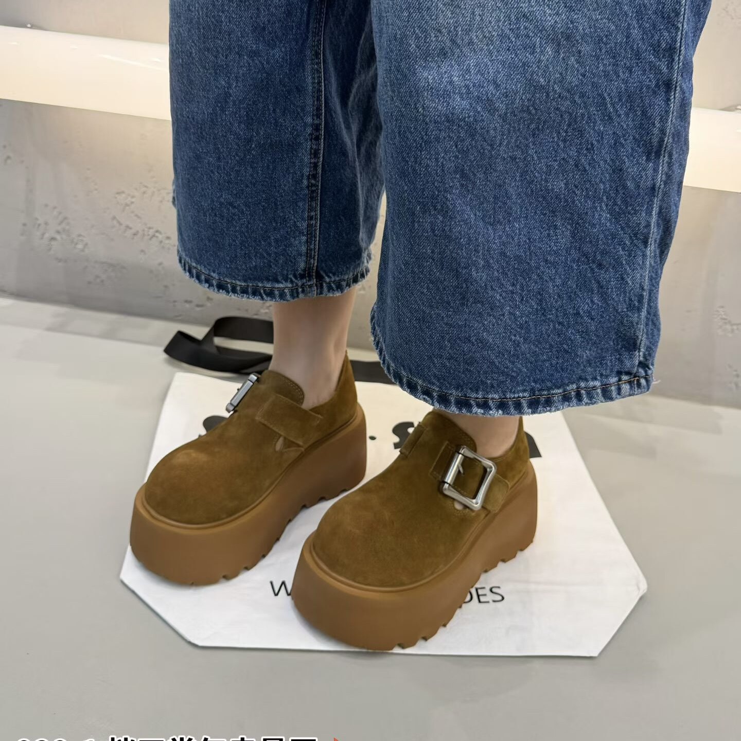 增高厚底勃肯鞋女真皮单鞋乐福鞋