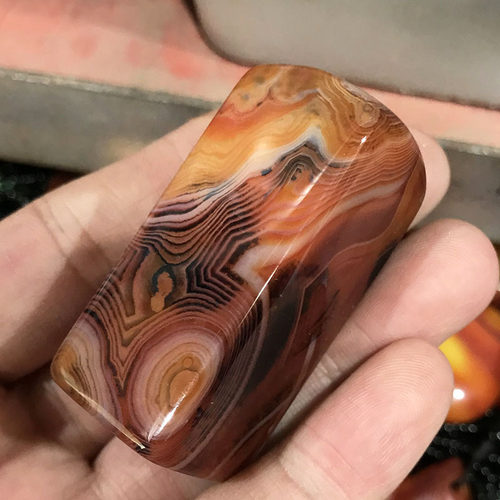 天然战国红玛瑙精雕长方体印章缠丝玛瑙章胚镇纸文房四宝姓名私章