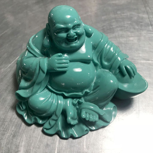 天然绿松石精雕摆件弥勒佛笑佛