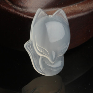 玉髓小狐狸手机链吊坠天然玛瑙玉髓U盘挂坠女零钱包挂饰玉石挂件