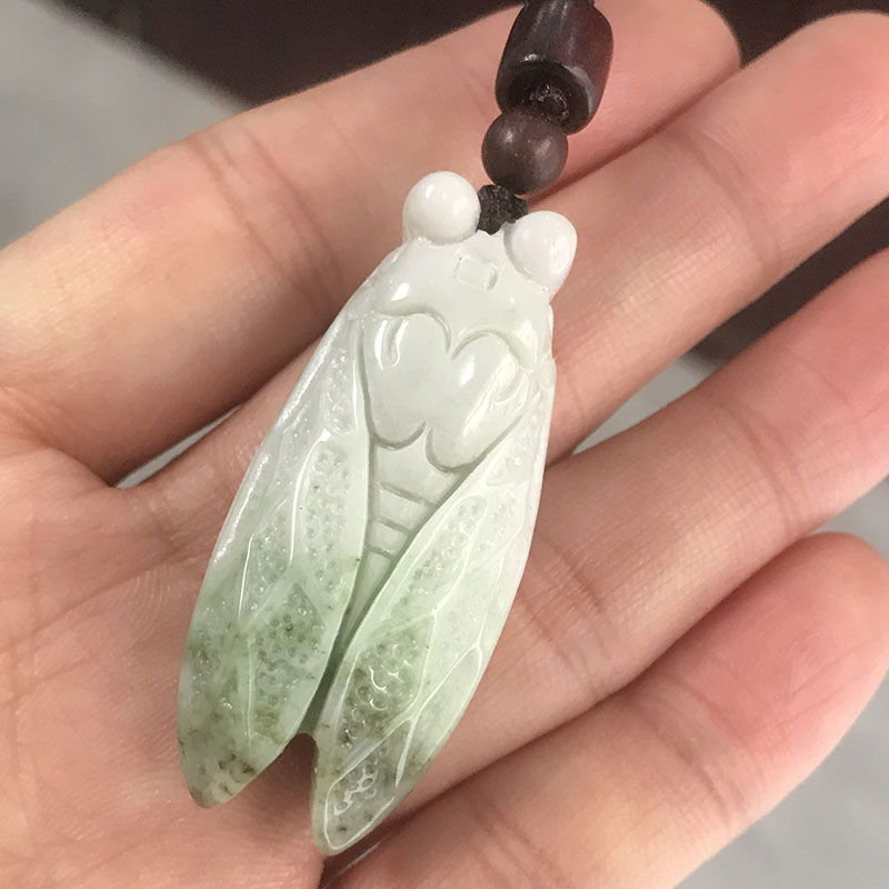 天然南阳独山玉知了挂件独玉金蝉一鸣惊人吊坠玉蝉助运玉挂件礼物