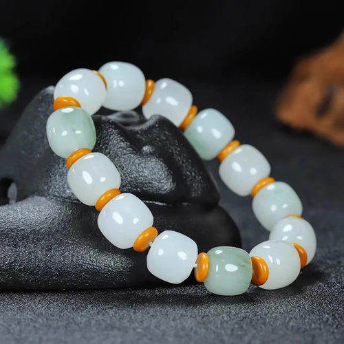 天山翠玉老型珠路路通手链