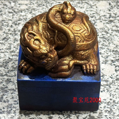 松石貔貅古玩玉石摆件老玉玺