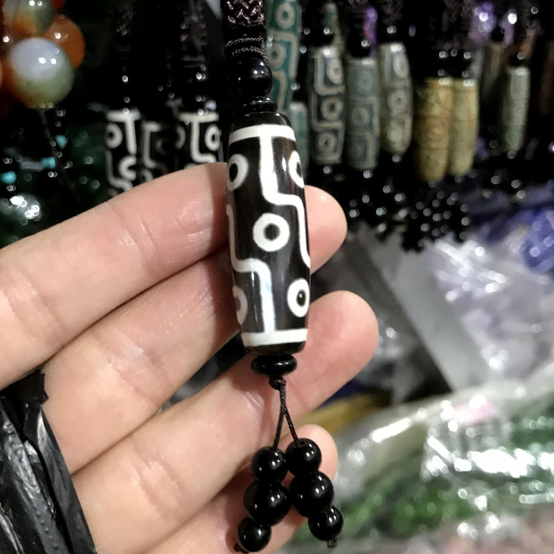 原创玛瑙九眼天珠项链玉坠项坠