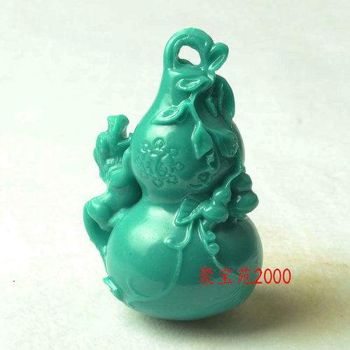 绿松石葫芦把件玉石貔貅手把件