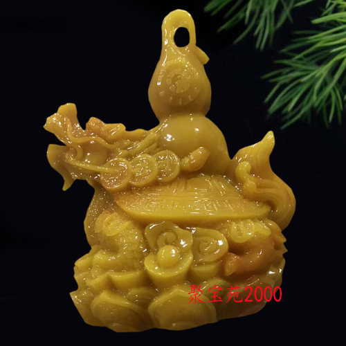 黄龙玉葫芦龙龟摆件店铺招财摆设