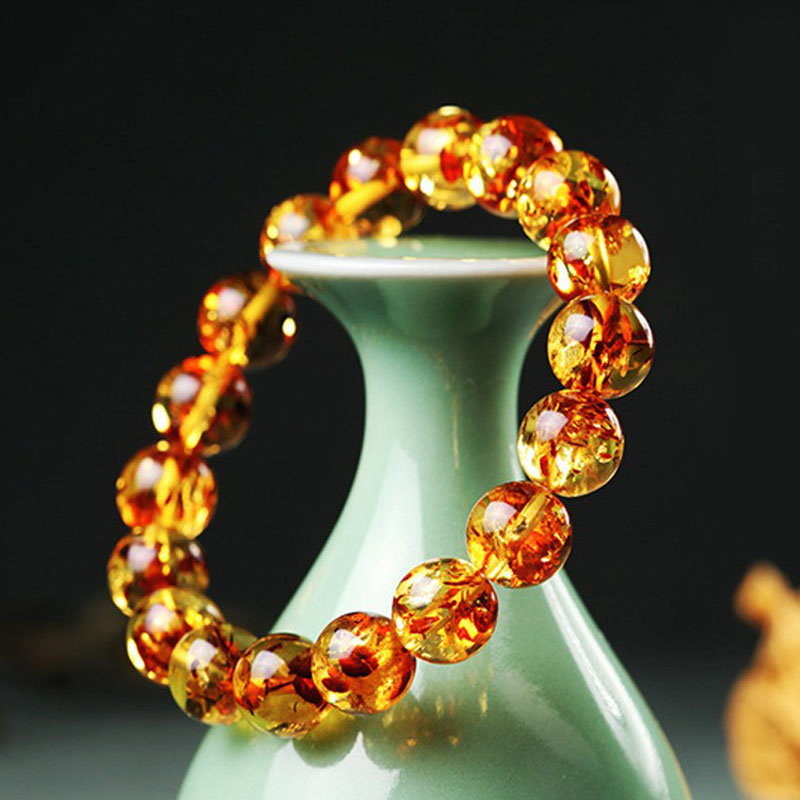 花珀手链琥珀蜜腊单圈手串
