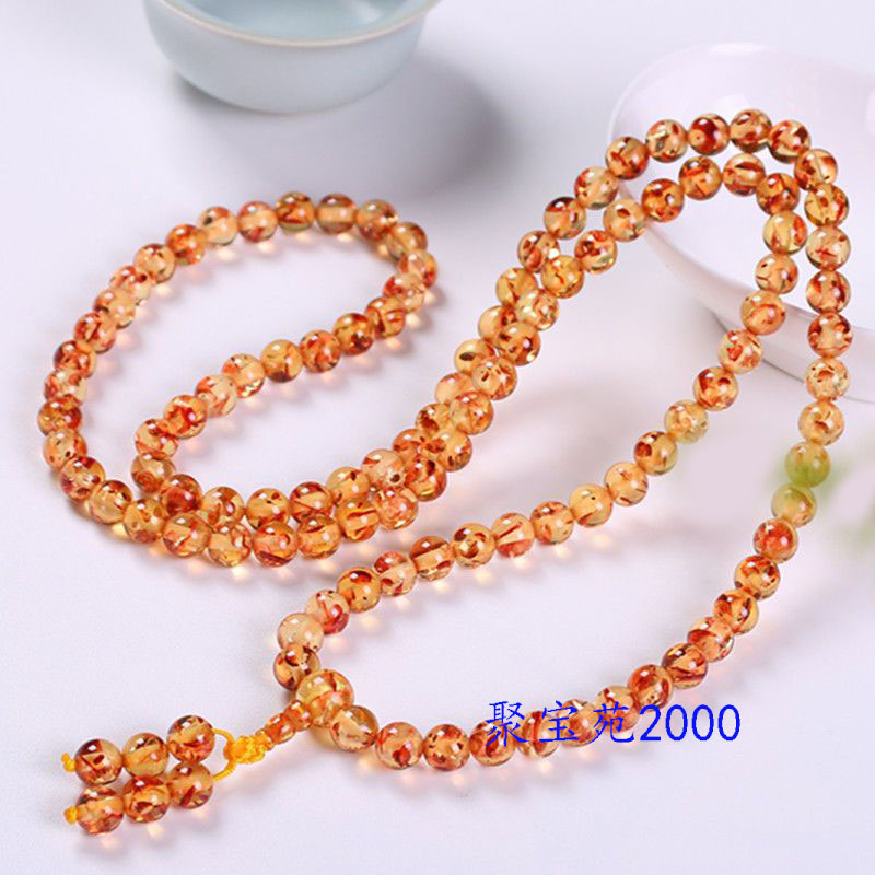 琥珀蜜腊多圈手串单圈手链