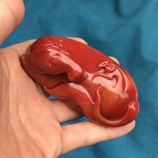 黄龙玉马上封侯手把件仿玉石生肖马手玩件玉器摆件男女款玉把玩件