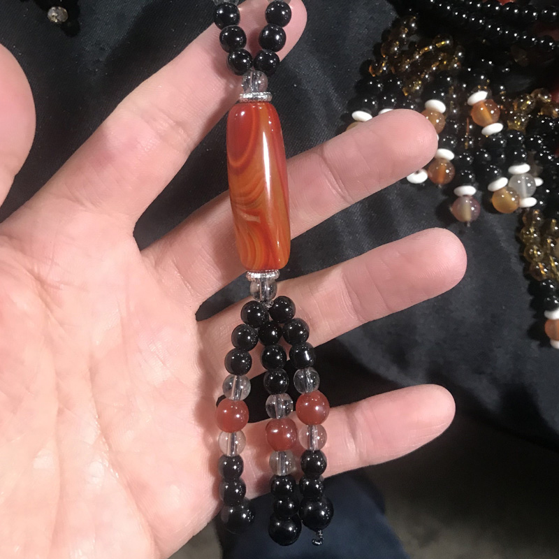 战国红玛瑙背云转运珠流苏吊坠