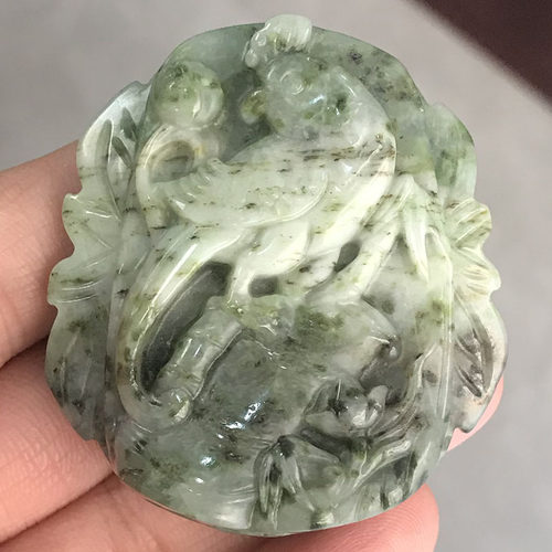 天然南阳独山玉金鸡皮带扣独玉石连升三级腰带扣男士节节高升腰佩