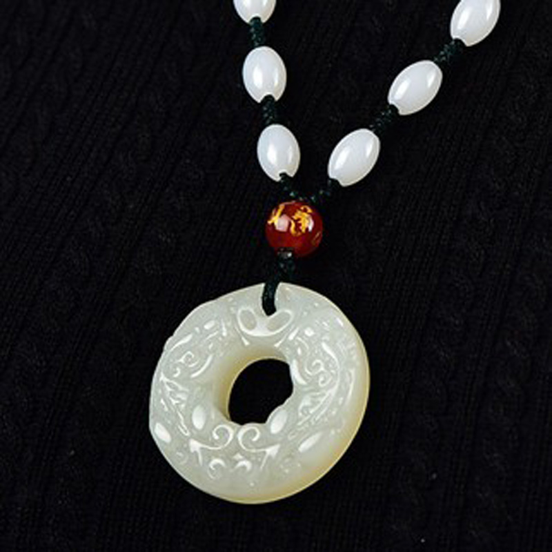 男女款情侣新疆和田玉项链挂件