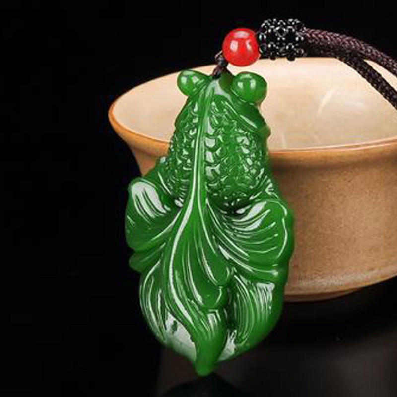 情侣金鱼男女款挂件新疆和田玉