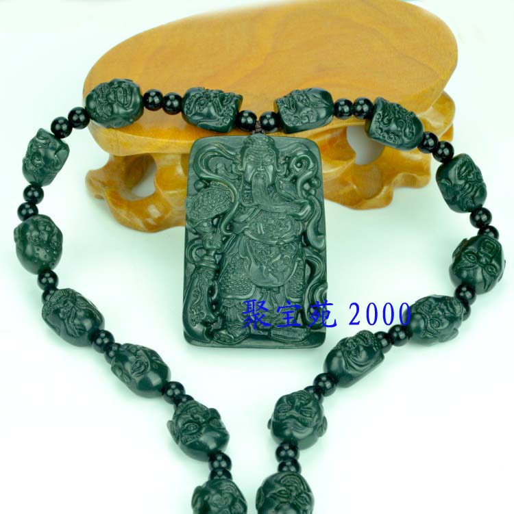 关公十八罗汉项链男款武财神玉器