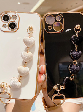 適用於iPhone13 14 15 Pro Max Chain Case苹果iPhone12 11 Pro Max XSMAX XR X 78plus SE2/3 band cover