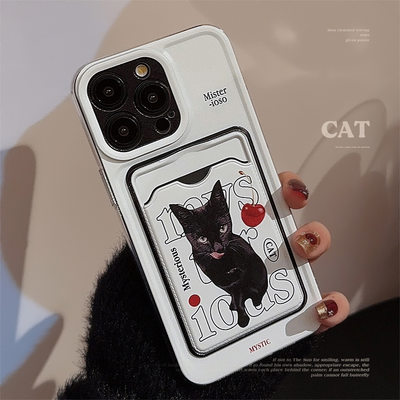 Cat15case适用iphone14promax13card12搞怪艺术11cover casing壳電話殼