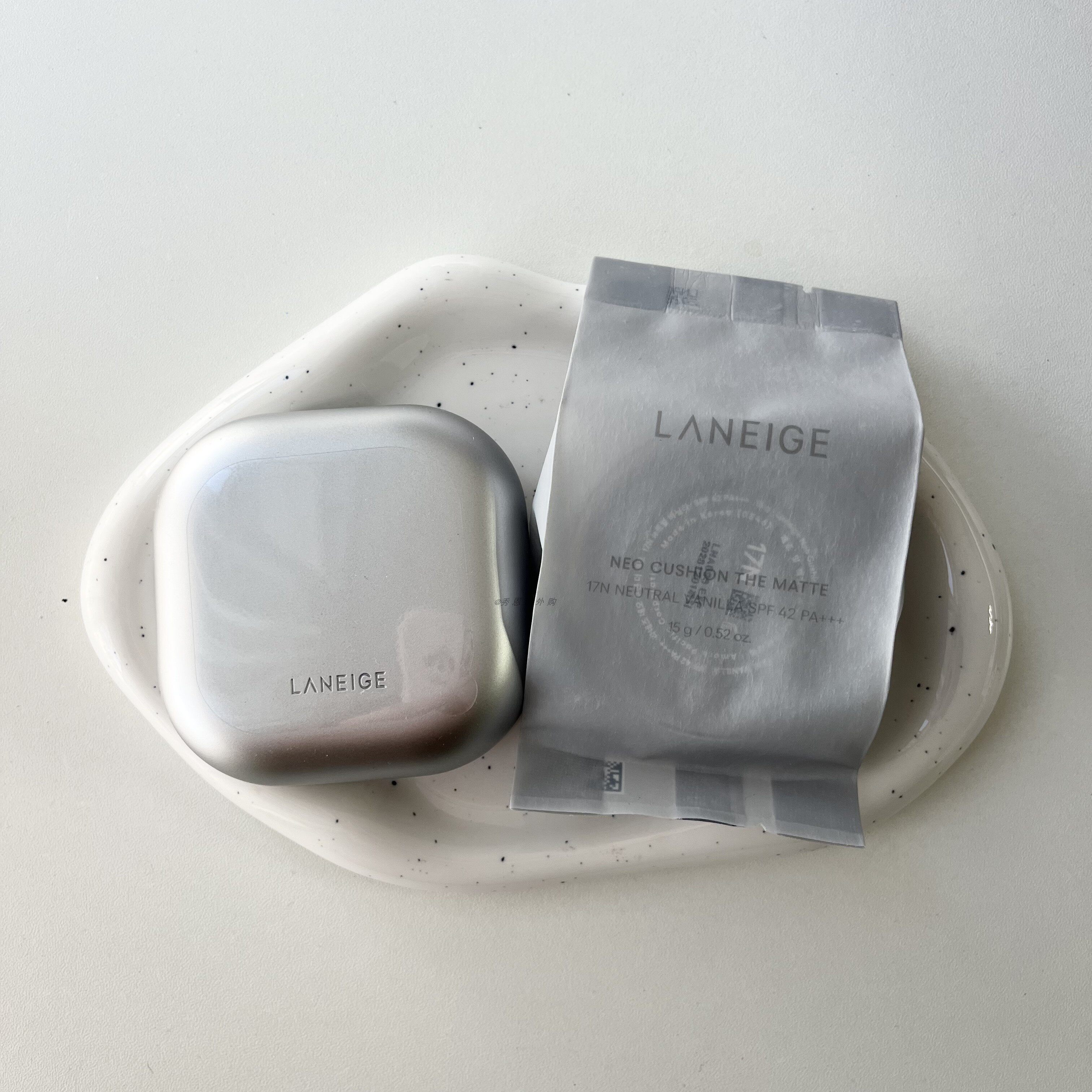 LANEIGE兰芝NEO气垫遮瑕防晒持久银色雾面新款服帖哑光