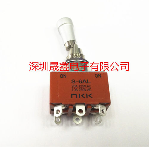 日本NKKS-6AL 防误操作钮子开关 带锁定6脚2档 12MM - 封面