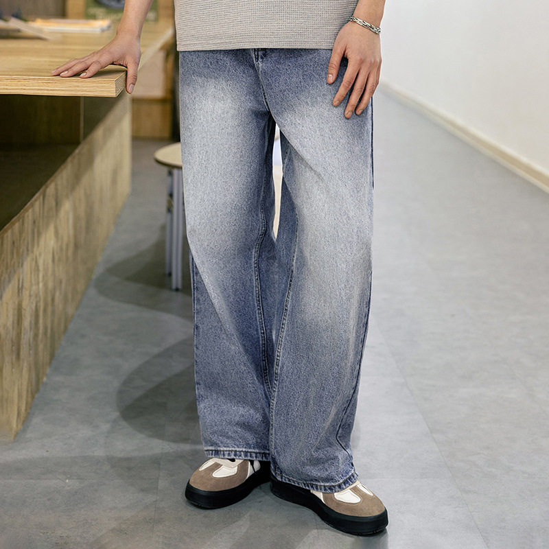 MRA男装复古水洗丹宁牛仔裤