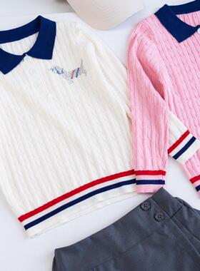 G2-3推荐的 韩国童装 110-150学院风女童针织毛衣 裙裤 分开拍