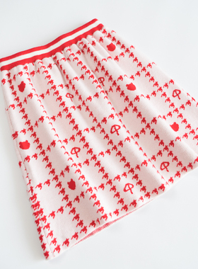 欣易雪法单童装 【绵羊毛】新春款女童 学院百褶裙洋气 甜美可爱