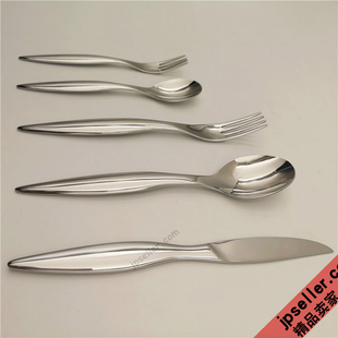 日本 澄川伸一设计维纳斯系列简约流线风格正餐咖啡蛋糕叉勺18-8