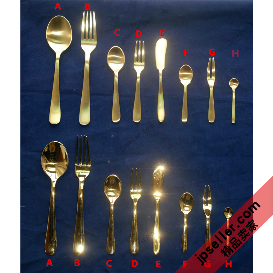 现货印度制黄铜餐具正餐哑光亮光