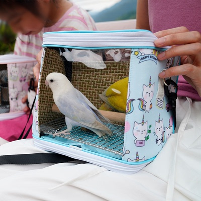 夏季鹦鹉散热透气可视便携外出笼易拆清洁井子站网站棍