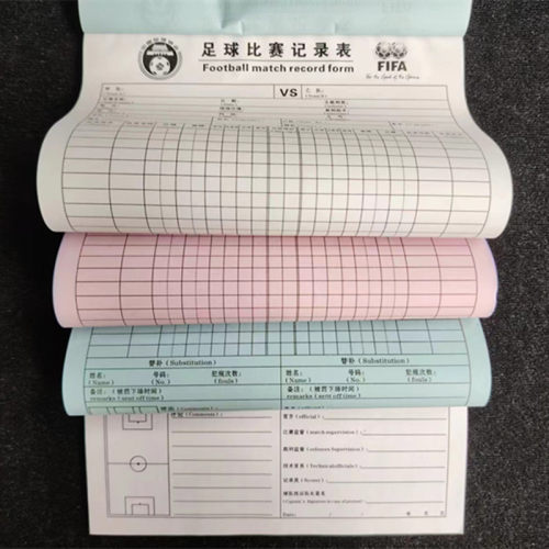 篮球足球羽毛球气排球乒乓球网球比赛记录表裁判席记分册位置表 - 封面