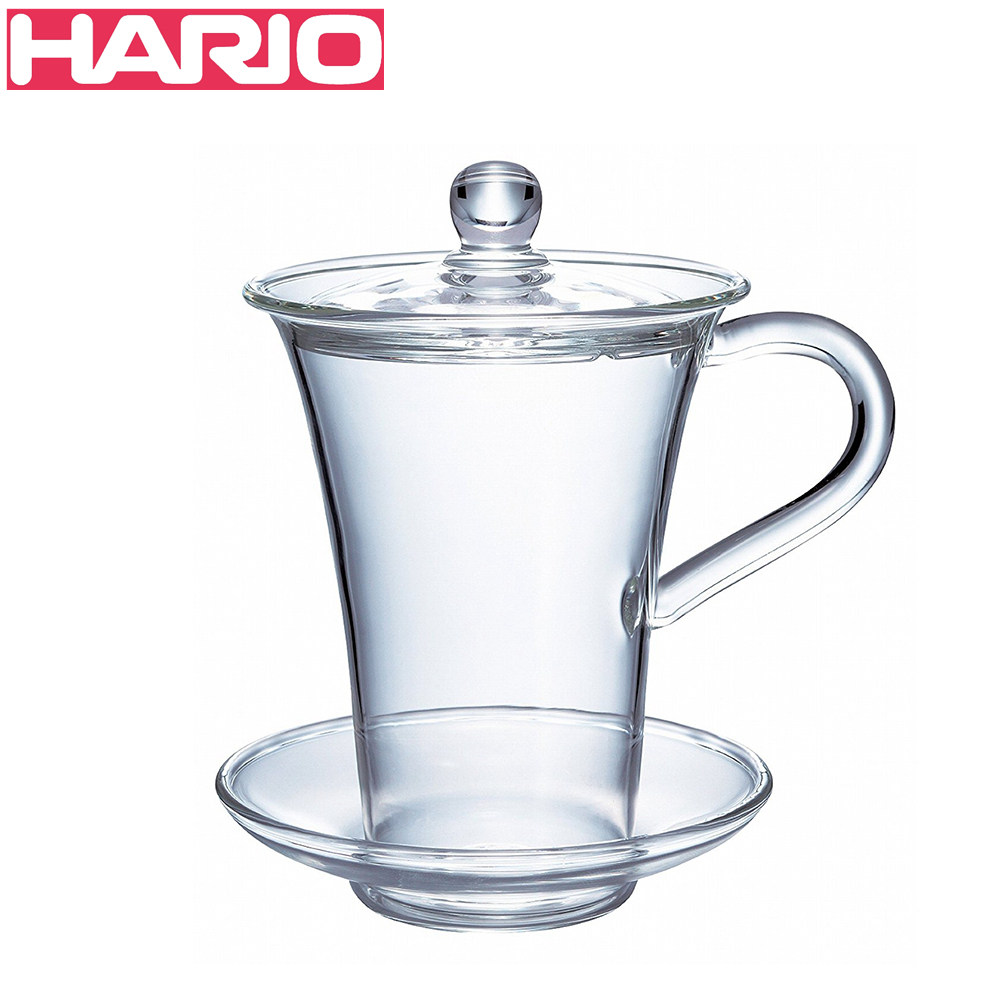 日本原装进口HARIO耐热玻璃花茶杯红茶杯透明咖啡杯180ml GWT-1