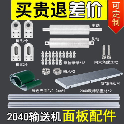 2040输送带全套配件面板