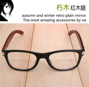 日本情侣男女时尚眼镜架木质防辐射宋茜戚薇同款眼镜架黑框眼镜框