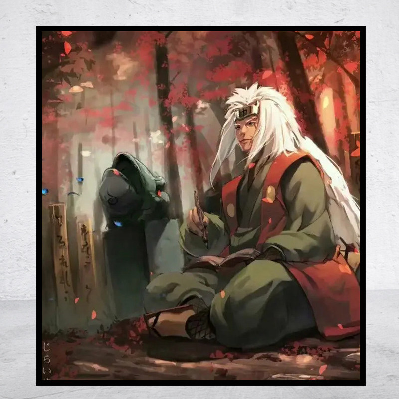 【新品】动漫5D钻石画火影忍者自来也方圆钻满贴十字绣满绣印花