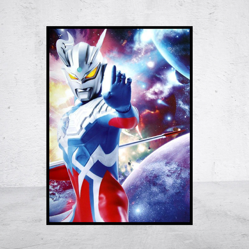 【新品】动漫5d钻石画赛罗奥特曼方圆钻满贴十字绣满绣印花