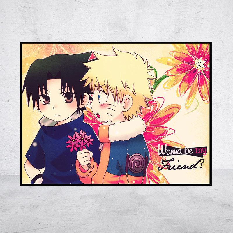 【新品】动漫5D钻石画火影忍者方圆钻石画满贴十字绣满绣印花包邮