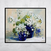 5D钻石画油画花瓶方圆钻满贴十字绣满绣印花 包邮