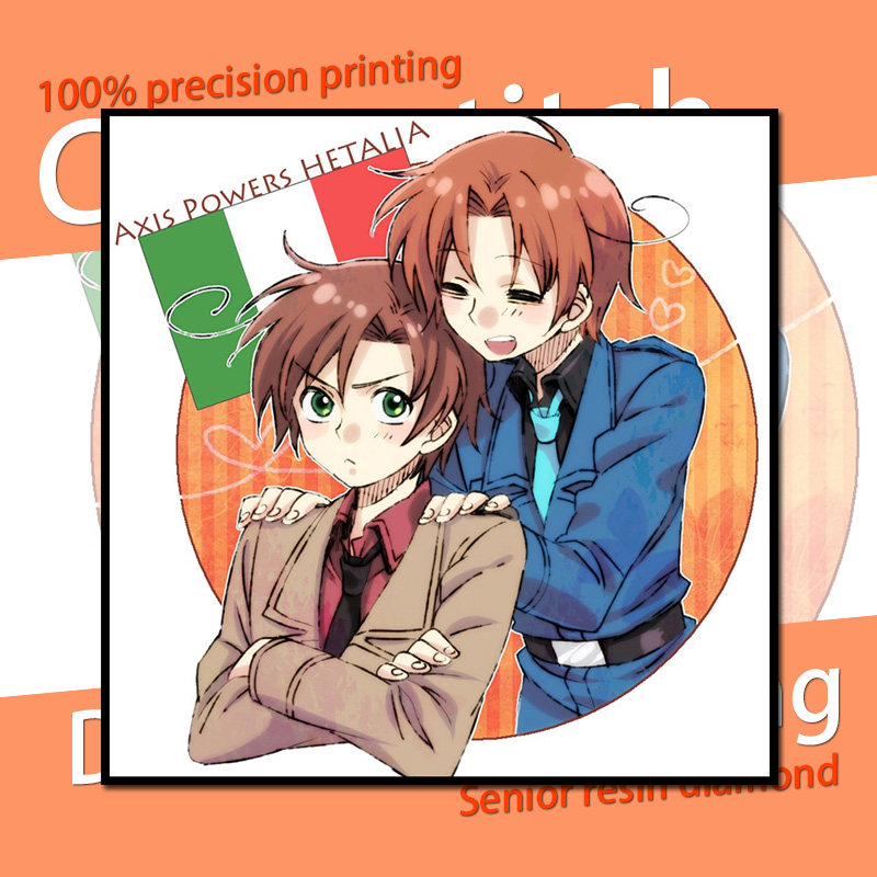 【新品】动漫周边 黑塔利亚 十字绣 德国 意大利 花夫妇cp