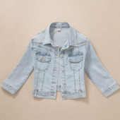 上衣超薄中袖 软牛仔外套薄款 防晒衣配裙子 百搭短款 潮 女夏七分袖